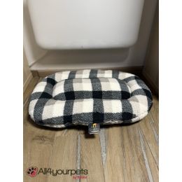 Coussin de haute qualité, tissu très résistant finition "Black’n’White Teddy" - Couleur : Black’n’White