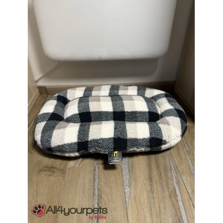 Coussin de haute qualité, tissu très résistant finition "Black’n’White Teddy" - Couleur : Black’n’White