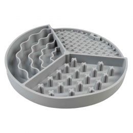 Bol anti-glouton Duvoplus Triple gris 20,5 x 20,5 x 2,5 cm