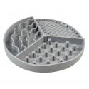 Bol anti-glouton Duvoplus Triple gris 20,5 x 20,5 x 2,5 cm