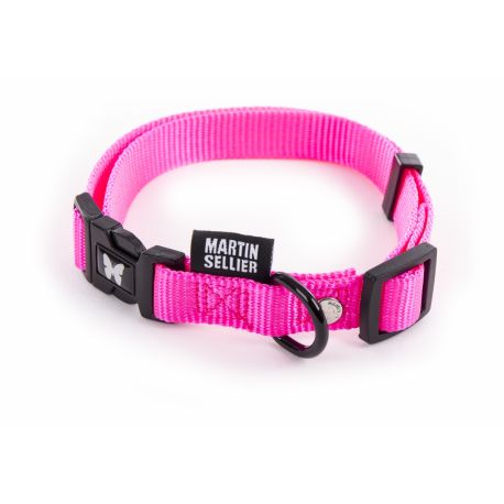 Collier parme en nylon réglable pour chien