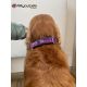 Collier réglable fait main motif "Purple Glitter" - 25 mm