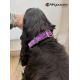 Collier réglable fait main motif "Purple Glitter" - 25 mm