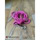 Laisse fait main - en corde type alpinisme - ultra-résistant - Modèle "Bright Pink" - Ep : 8 mm