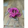 Laisse fait main - en corde type alpinisme - ultra-résistant - Modèle "Bright Pink" - Ep : 8 mm