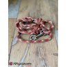 Laisse fait main - en corde type alpinisme - ultra-résistant - Modèle "Bronze and Burgundy" - Ep : 10 mm