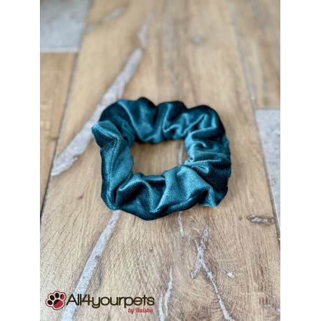 Chouchou (élastique pour cheveux) en VELOURS "Green Touch" 