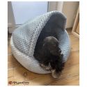 Corbeille dôme ultra-douce de haute qualité, finition « sweet bubble" - Taille : 70cm - Couleur : PM-012 - Bleu gris