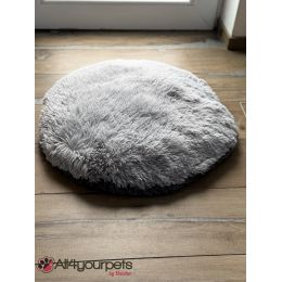 Coussin poils long - Bicolore gris clair/gris foncé - 60 cm