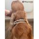 Handmade adjustable fabric collar, "Bow Tie" pattern 