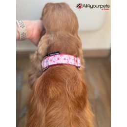 Handmade adjustable fabric collar, "Bow Tie" pattern 