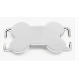 Médaille/attache à enfiler sur collier en "modèle os"