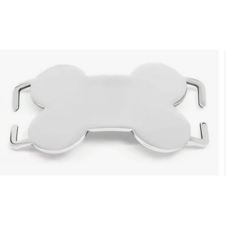 Médaille/attache à enfiler sur collier en "modèle os"