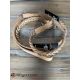 SALE - SOLDE - Ensemble collier & laisse en cuir tressé - naturel 