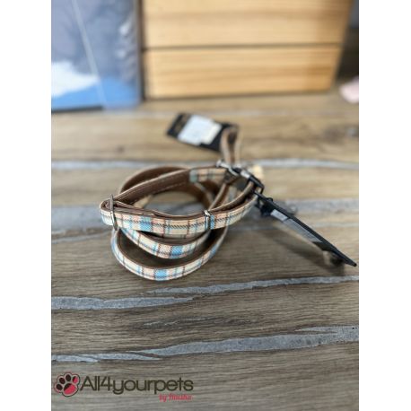 SOLDE - SALE - Ensemble collier & laisse Scott beige -15mm 