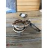 SOLDE - SALE - Ensemble collier & laisse Scott beige -15mm 