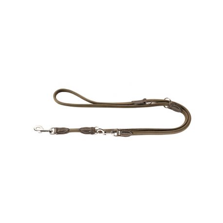 Laisse en cuir Hunting Alu-Strong - Olive - 3p - 18/200