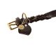 Collier en cuir Sansibar Solid - Marron foncé