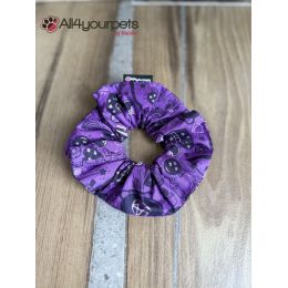 Chouchou (élastique pour cheveux) en tissus, motifs "Halloween Mood" 