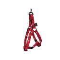 Adjustable harness, "Mon Marcel pour chien" red pattern