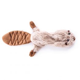 Squeaky crushed plush toy, Beaver