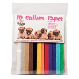 12 pcs Pup Identity Collars For Puppies