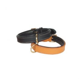 Bobby confort leather collar - Black 