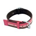 Bobby "Brave" Leather Collar - Pink