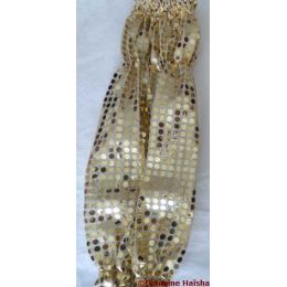 Snood - Protection for long ears - Golden with sequins