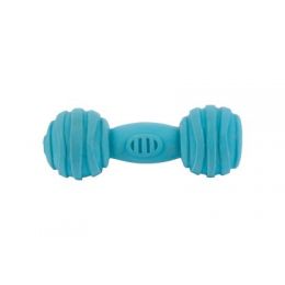 Chuckle City Squeaky Latex Dumbell 14cm Blue