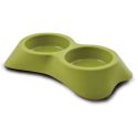 Plastic Double Bowl - Green 