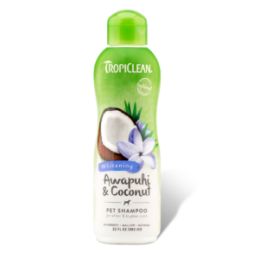 TropiClean Natural - Shampooing poils blancs (ravive l'éclat de toutes les couleurs) - Noix de coco & Awapuhi