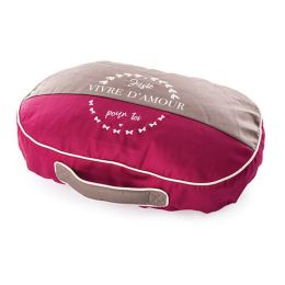 Oval cushion for dogs "Vivre d'amour"