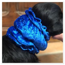 Snood - Cagoule protection oreilles tombantes - Motif bleu velours