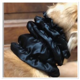 Snood - Protection for long ears - Silky black pattern