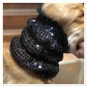 Snood - Protection for long ears - Black with sequins