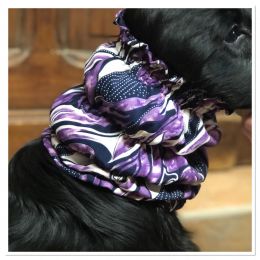 Snood - Protection for long ears - Purple, black, white design