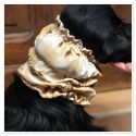Snood - Protection for long ears - Flowered golden branch pattern