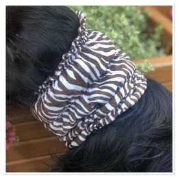 Snood - Cagoule protection oreilles tombantes - Motif design "Brown Zebra" - Tissu voile