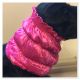 Snood - Cagoule protection oreilles tombantes - Motif design "Pink Velvet" 