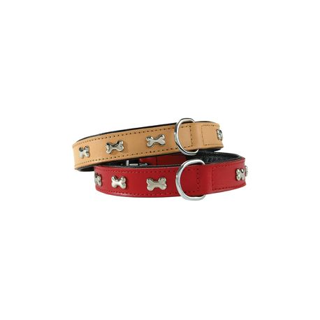 Collier cuir extra souple - Rouge