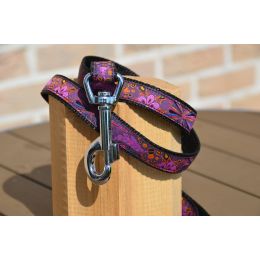 Handmade Leash, "Purple Fantasia" pattern