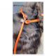 Laisse fait main - en corde type alpinisme - ultra-résistant - Modèle "Orange" - Ep : 10 mm