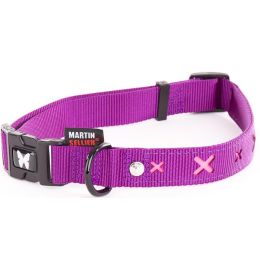 Adjustable collar, pink cross pattern