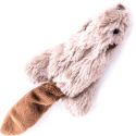 Crushed plush toy, without filling, beaver