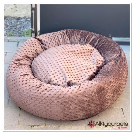 Corbeille apaisante et ultra-douce de haute qualité, finition «&nbsp;sweet bubble&nbsp;» - Couleur : PM-05 - Taupe foncé