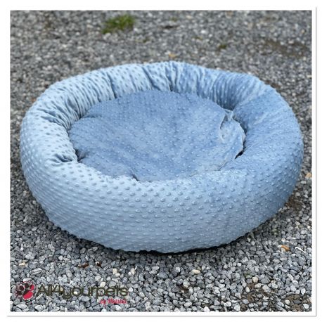 Corbeille apaisante et ultra-douce de haute qualité, finition «&nbsp;sweet bubble&nbsp;» - Couleur : PM-012 - Bleu gris