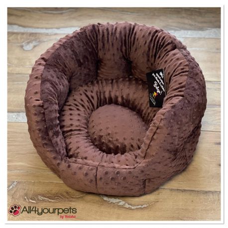 Corbeille haute "Sweet Bubble" ultra-douce de haute qualité&nbsp;- Fabrication belge - Couleur : PM-010 - Brun foncé