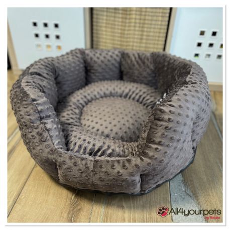 Corbeille haute "Cocoon " ultra-douce de haute qualité&nbsp;- Fabrication belge - Couleur : PM-05 - Taupe foncé