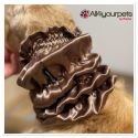 Snood - Cagoule protection oreilles tombantes - Motif "bronze" - Tissu satin